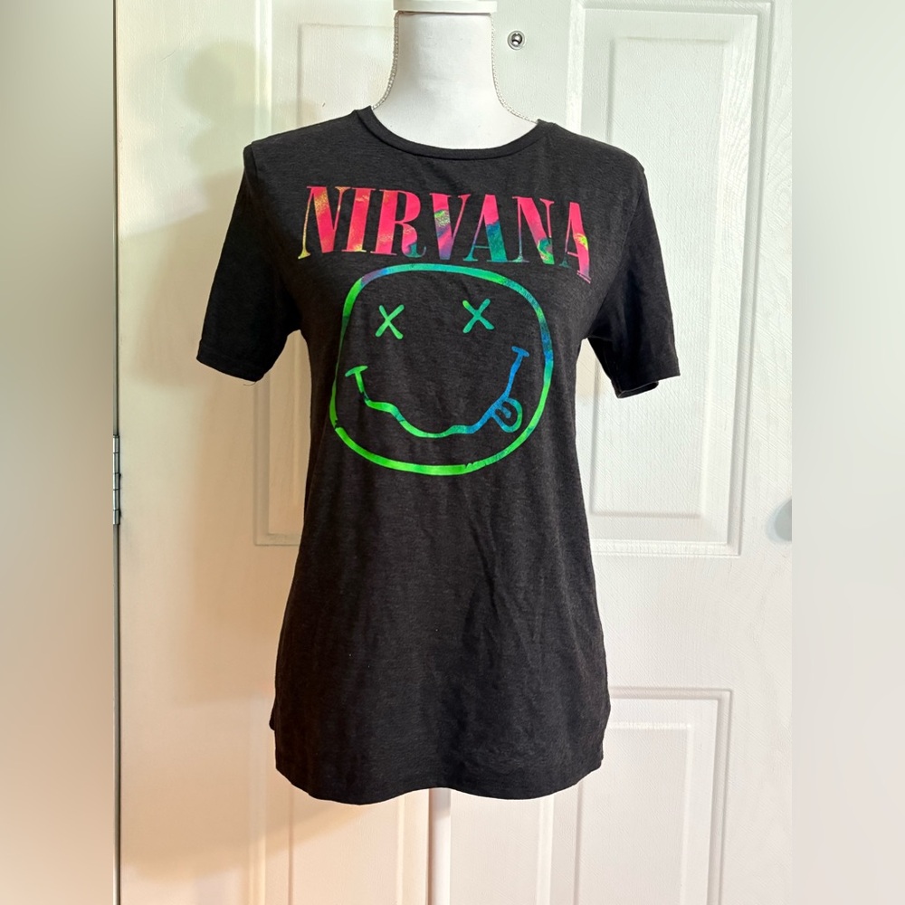 NIRVANA Black Short Sleeve Tee size M